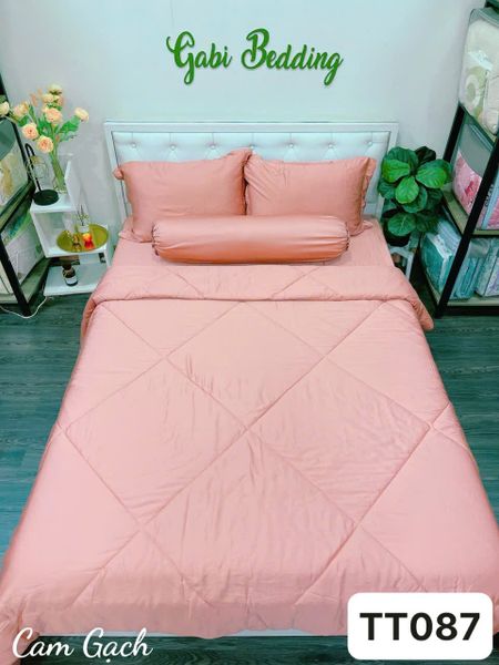  Lụa Tơ Tằm Cam Gạch 