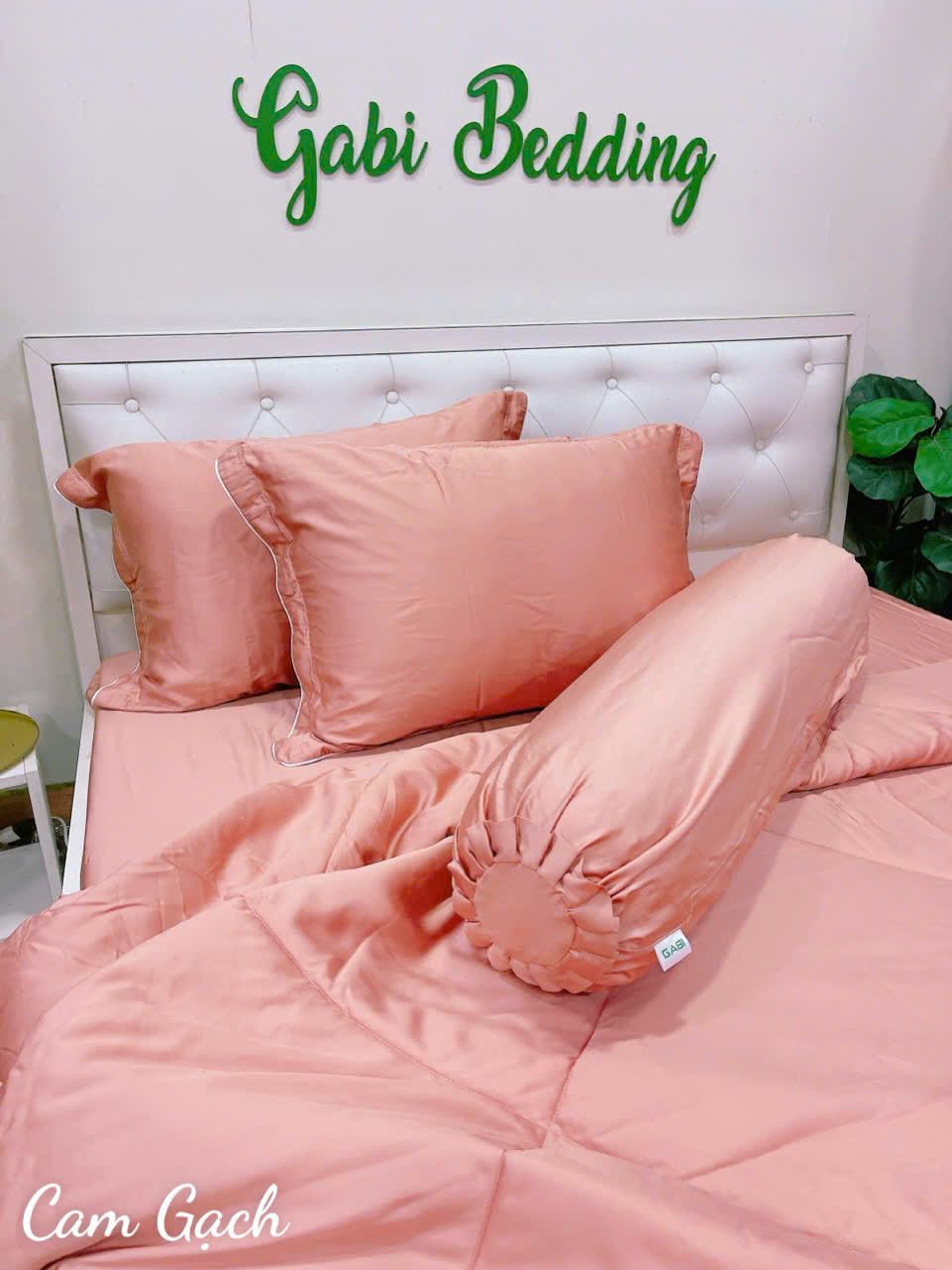  Lụa Tơ Tằm Cam Gạch 