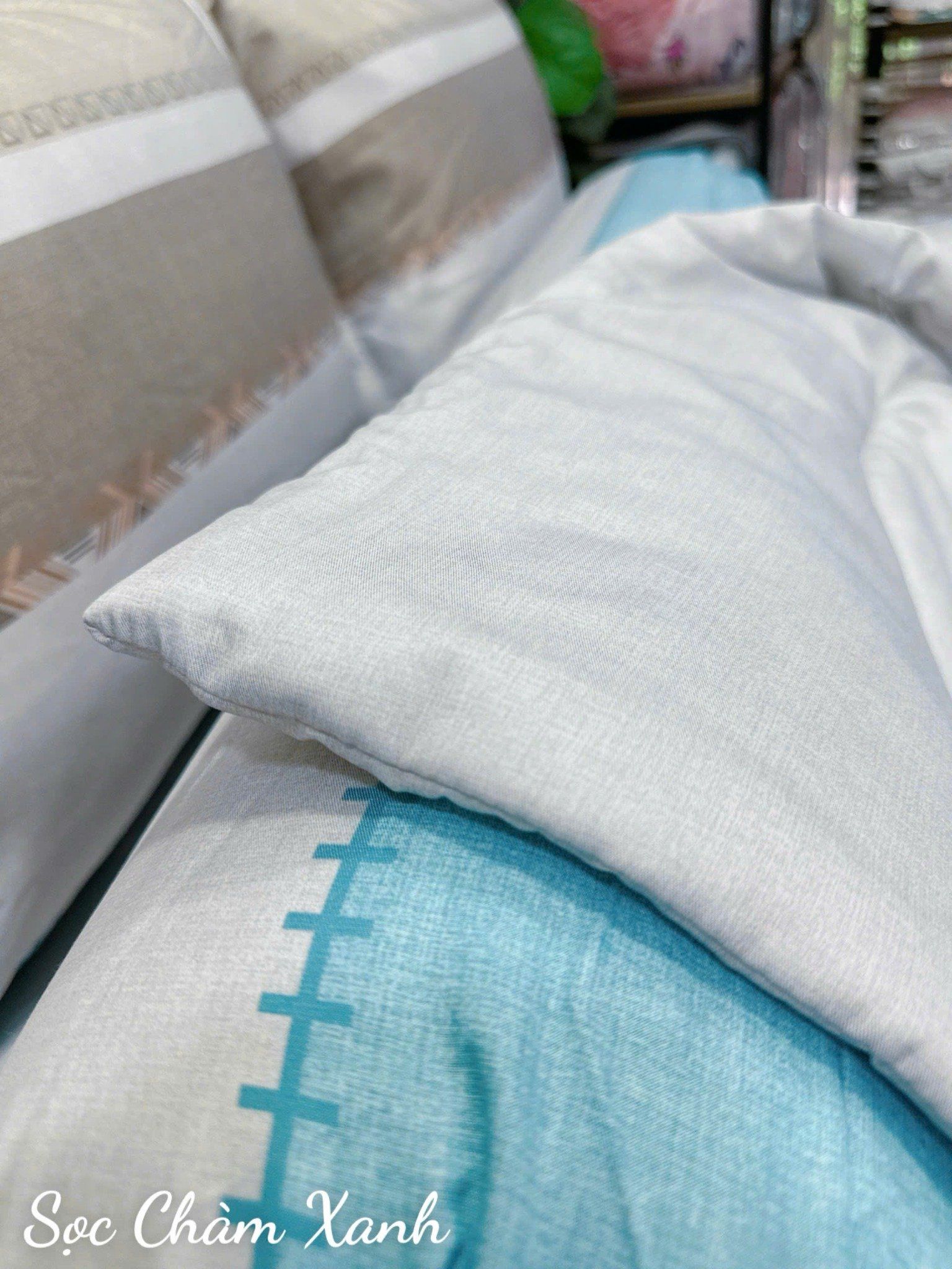  Tencel Sọc Chàm Xanh 
