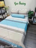 Tencel Sọc Chàm Xanh 