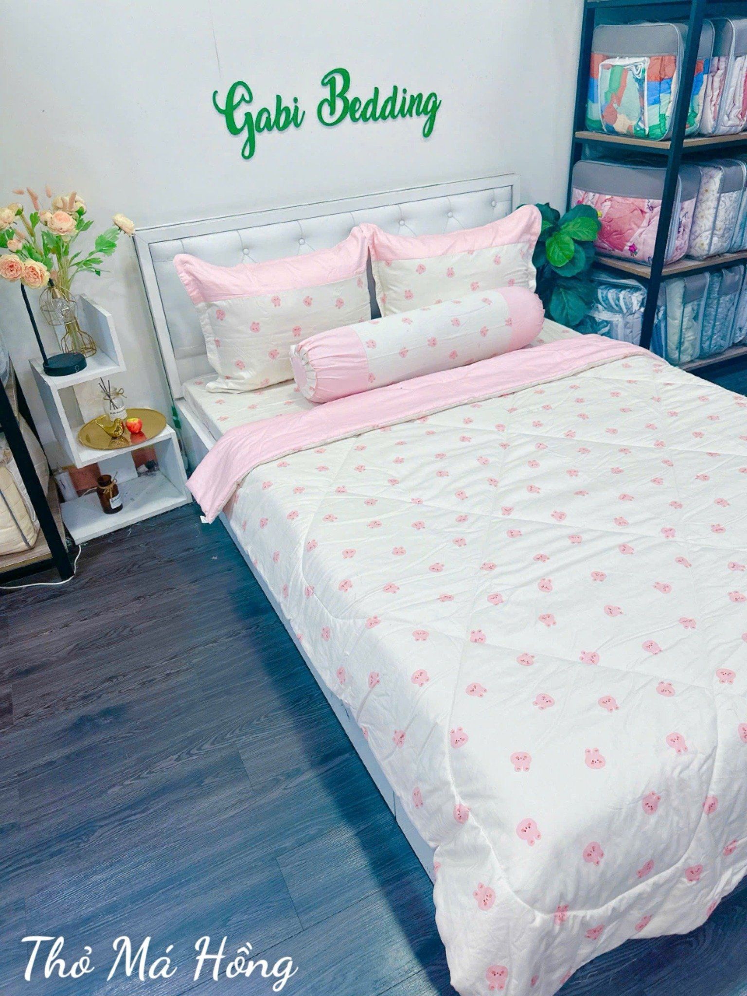  Satin Thỏ Má Hồng 