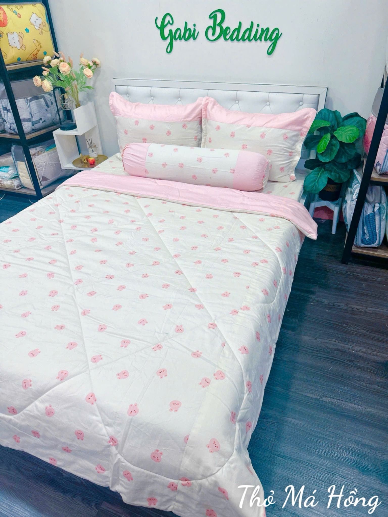  Satin Thỏ Má Hồng 
