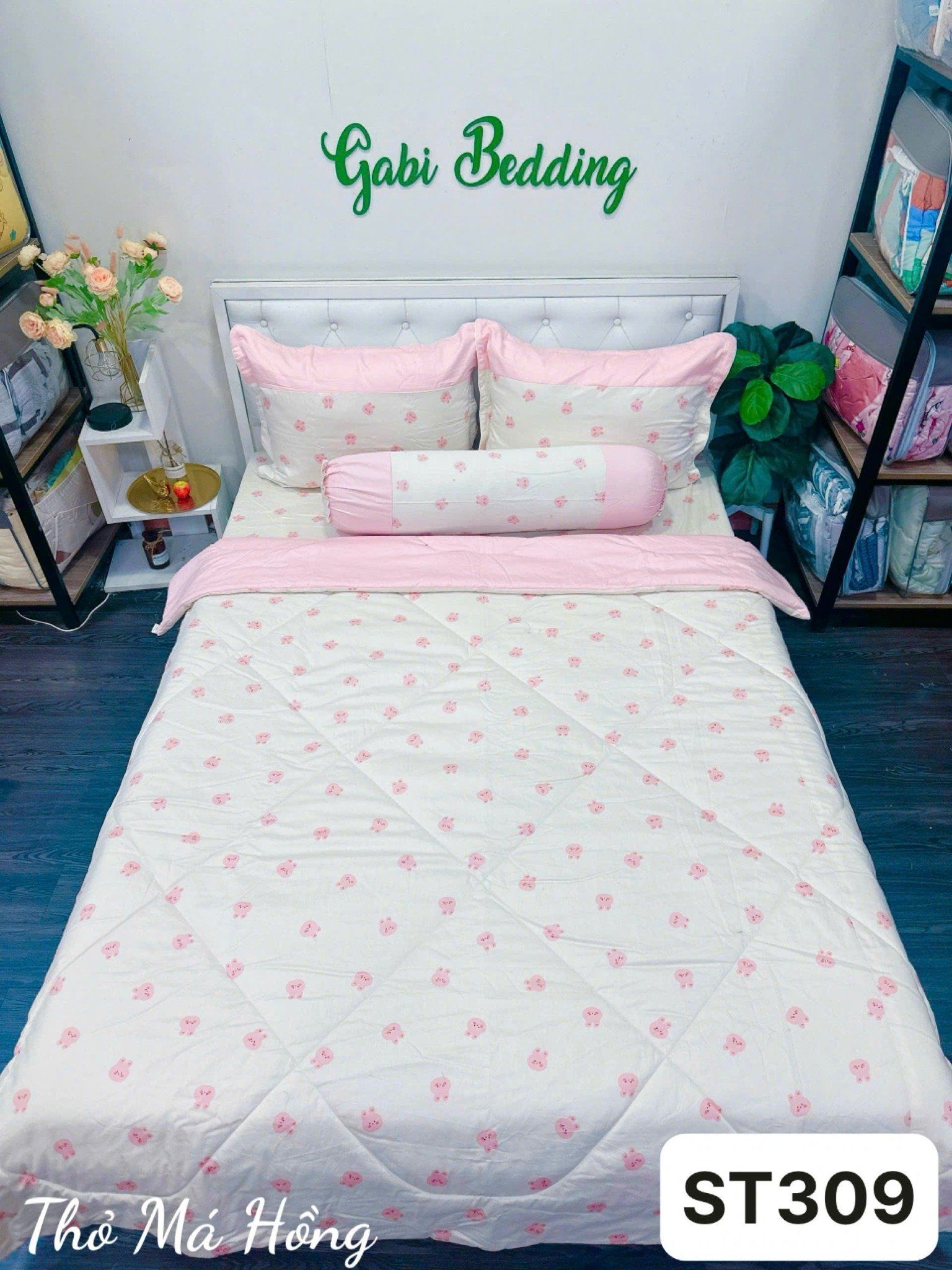  Satin Thỏ Má Hồng 