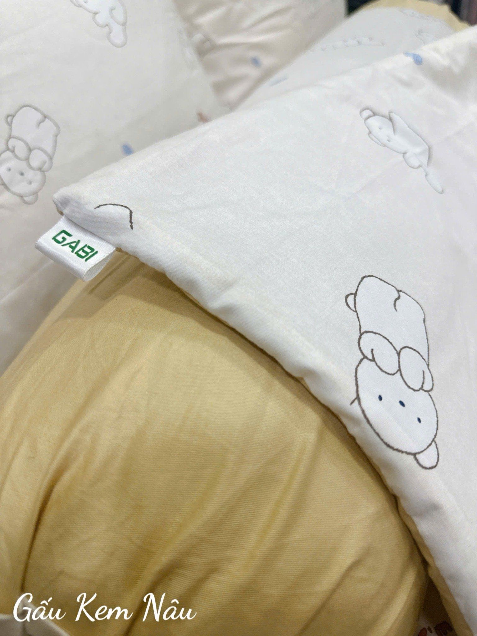  Satin Gấu Kem Nâu 