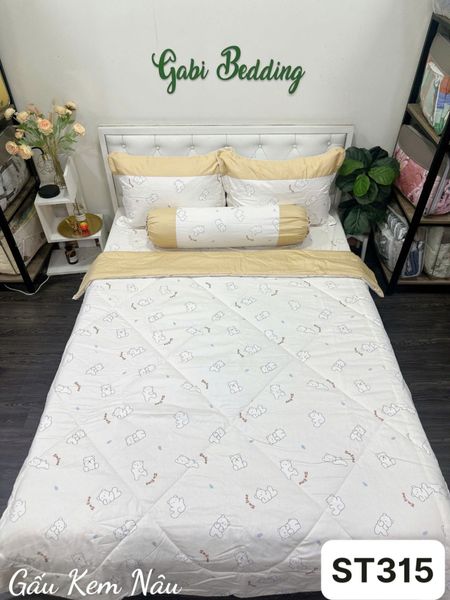  Satin Gấu Kem Nâu 