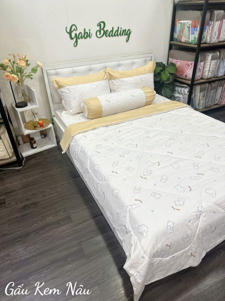  Satin Gấu Kem Nâu 