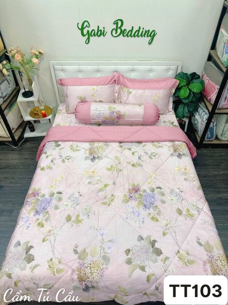  Lụa Tơ Tằm Cẩm Tú Cầu 