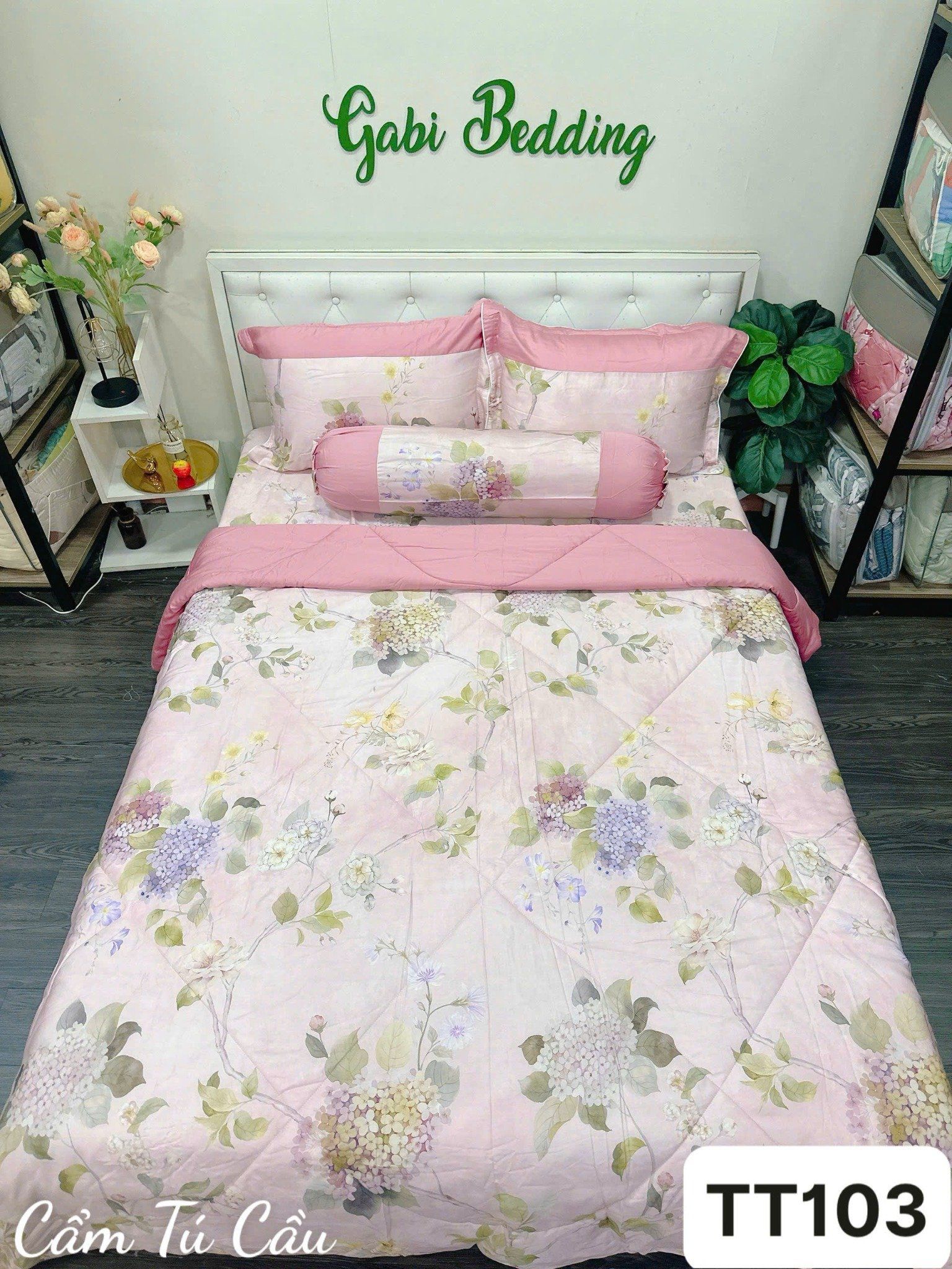  Lụa Tơ Tằm Cẩm Tú Cầu 