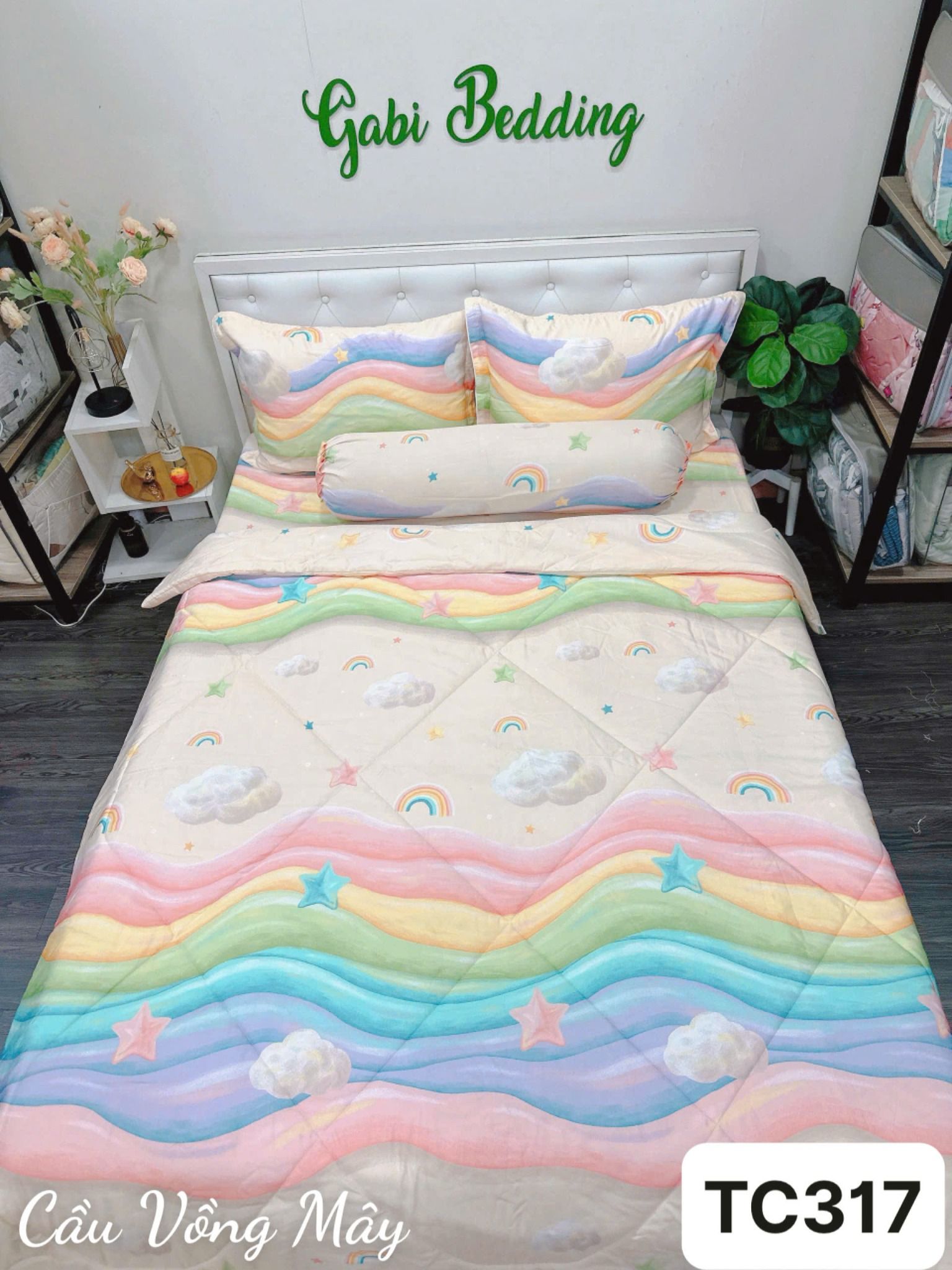  Tencel Cầu Vồng Mây 