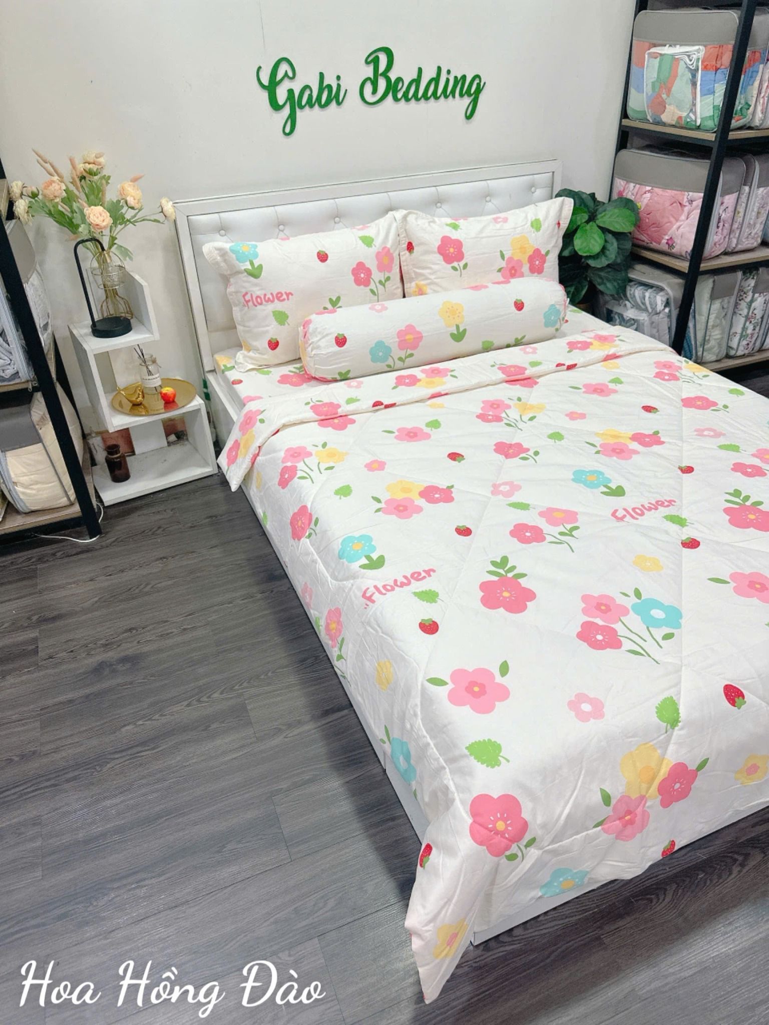  Cotton Hoa Hồng Đào 