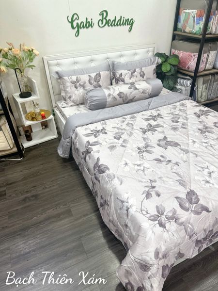  Lụa Tơ Tằm Bạch Thiên Xám 