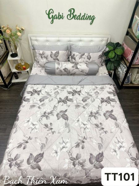  Lụa Tơ Tằm Bạch Thiên Xám 