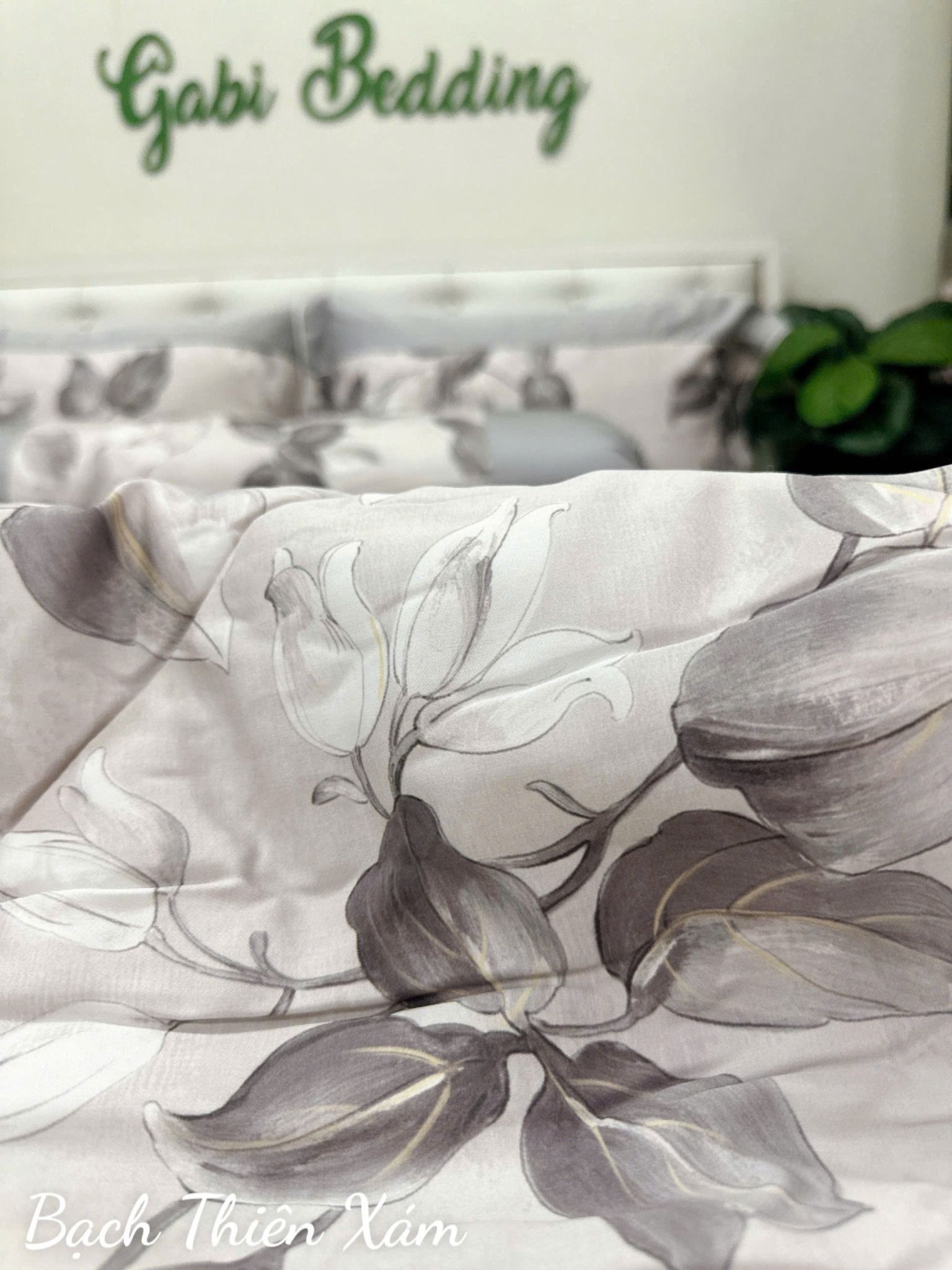  Lụa Tơ Tằm Bạch Thiên Xám 