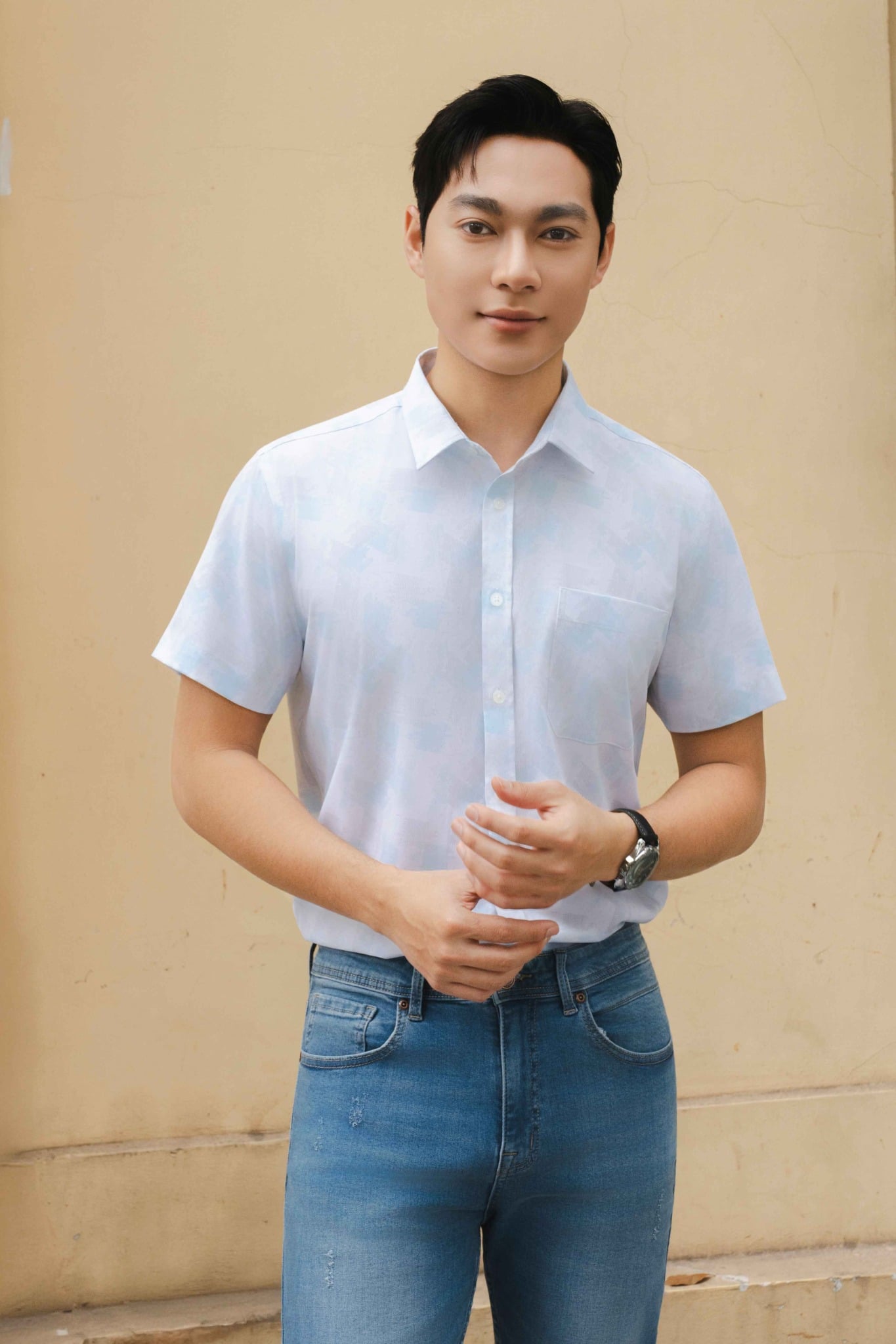 Áo sơ mi nam ngắn tay CALUCI MSS6359R