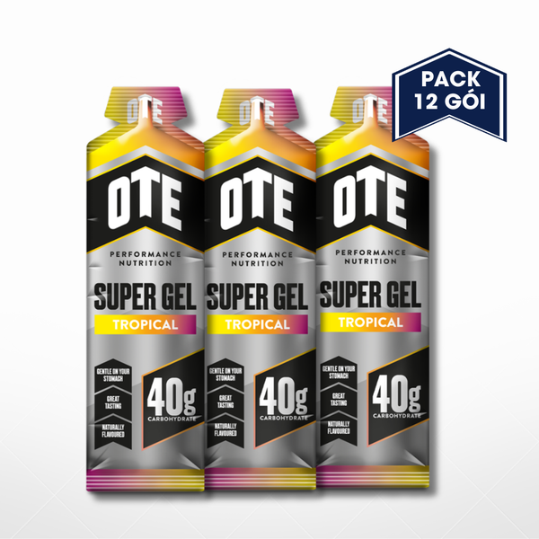  Pack 12 gói Thực phẩm bổ sung: OTE Super Gel Tropical (vị quả nhiệt đới) 