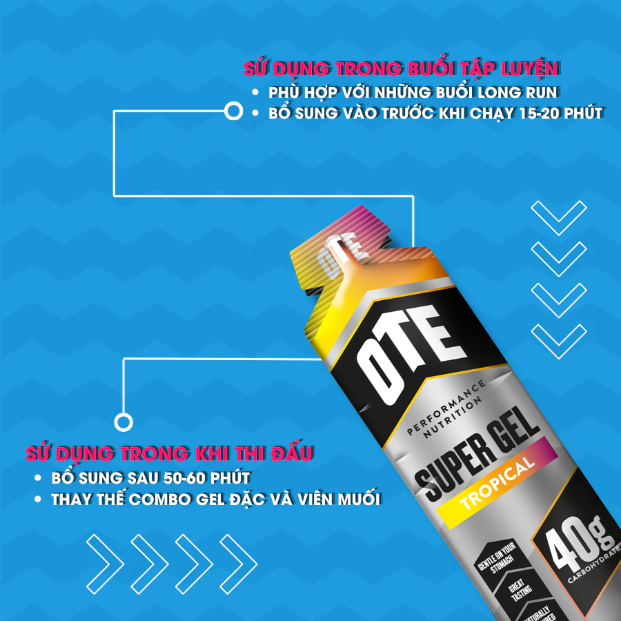  Pack 12 gói OTE Super Gel Cherry - Thanh Năng Lượng Dạng Lỏng Dễ Ăn, Hương Vị Tự Nhiên, Dễ Dàng Tiêu Hóa 