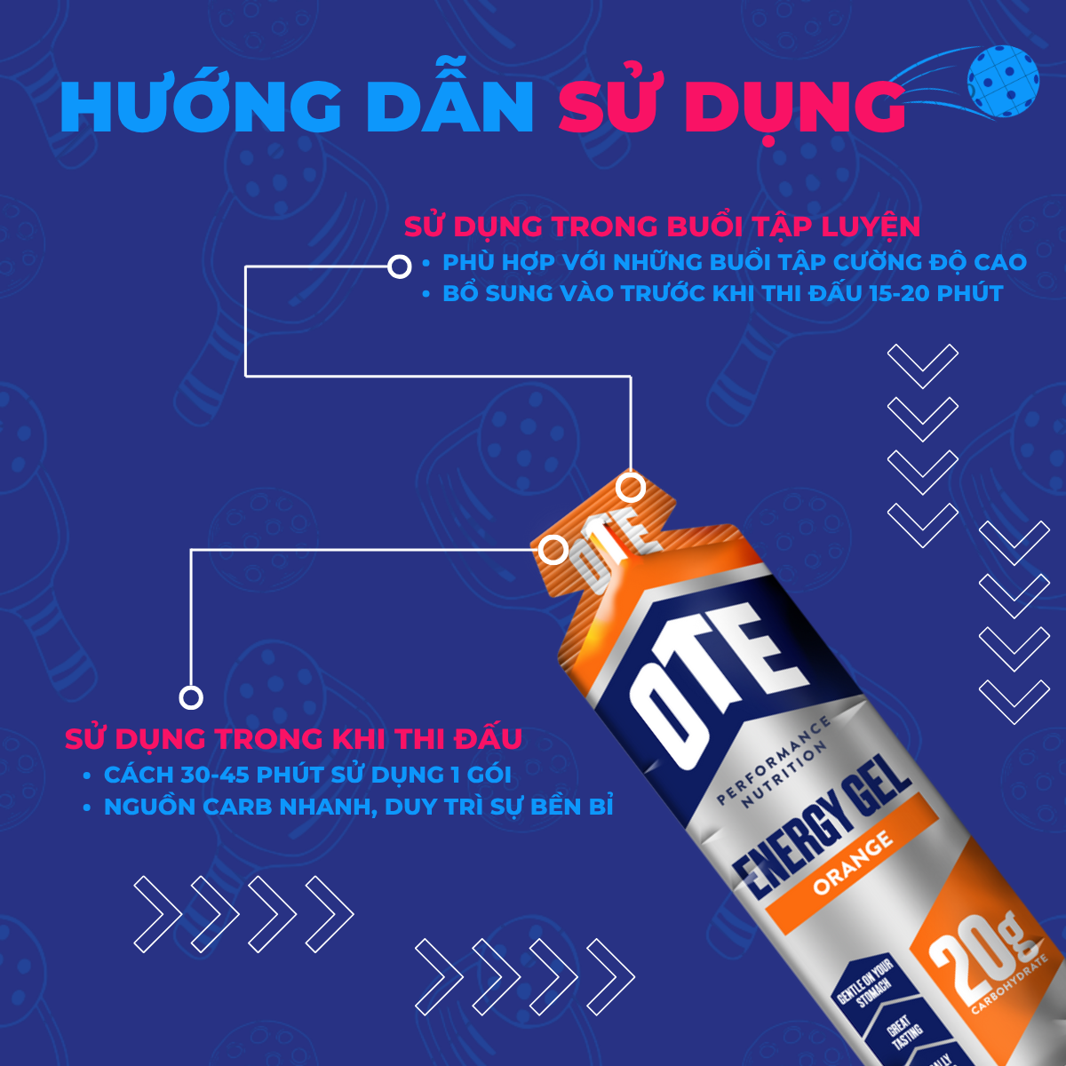 Pack 12 gói Thực phẩm bổ sung OTE Apple Energy Gel (vị táo) 
