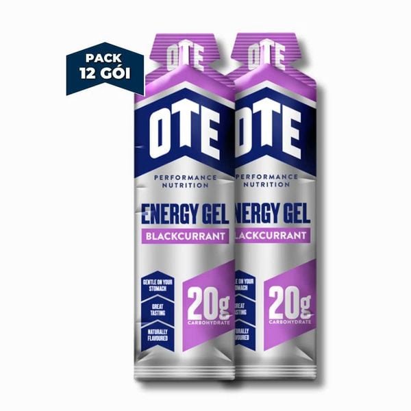  Pack 12 Gói Thực phẩm bổ sung OTE Blackcurrant Energy Gel (vị lý chua đen) 