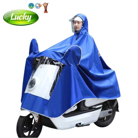 Áo mưa tai thỏ màu xanh dương