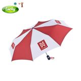 Dù gấp 3 phối 2 màu đỏ trắng