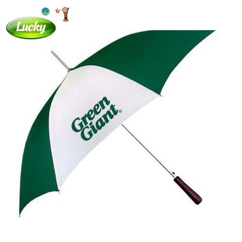 Dù thẳng cầm tay xanh lá - trắng