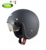 Nón bảo hiểm 3/4 màu đen kính