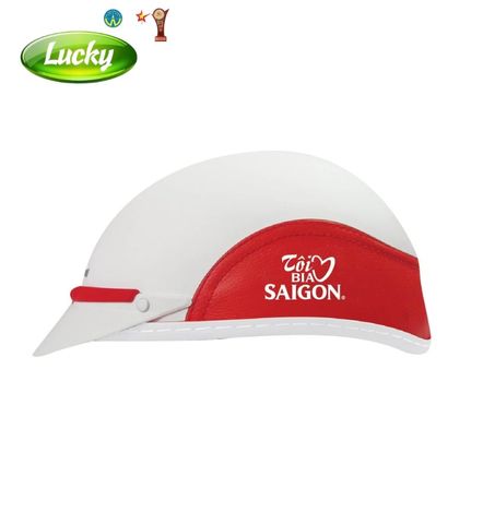 Nón bảo hiểm Bia SG phối viền da