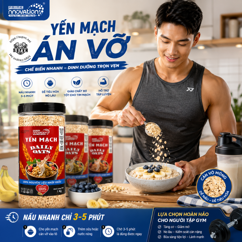 Yến Mạch Innovation Daily Oats 1kg - Quick Minute