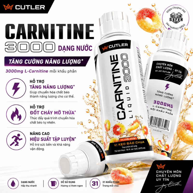 Cutler Liquid L-Carnitine 3000