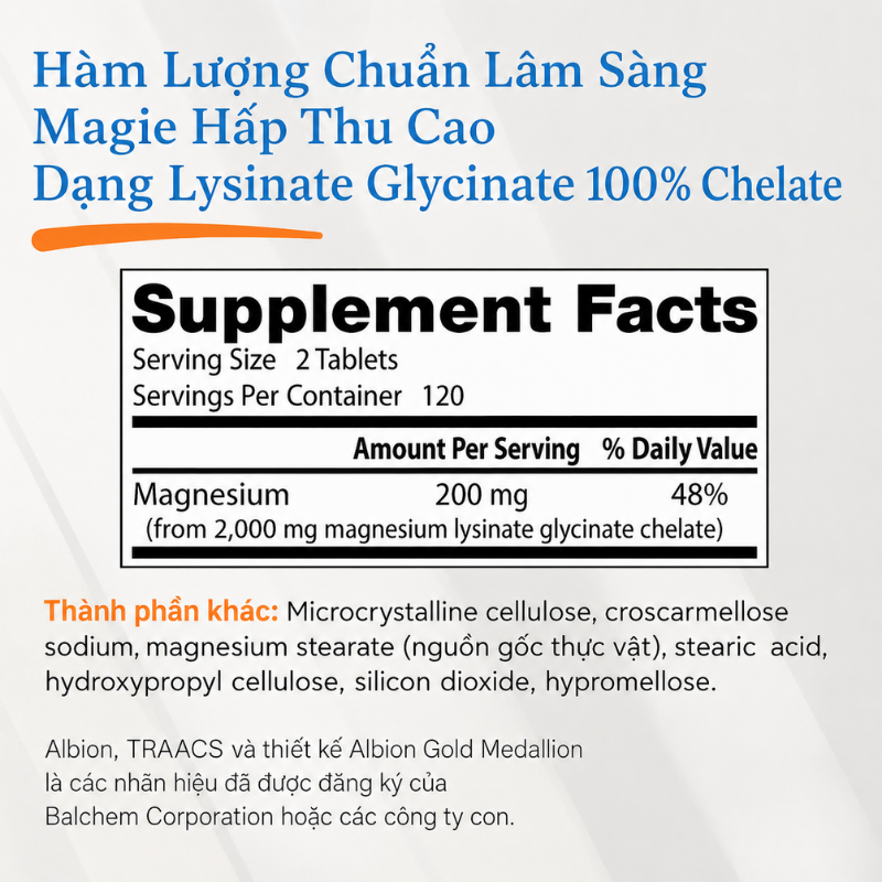 Doctor's Best Magnesium Glycinate 240 Viên