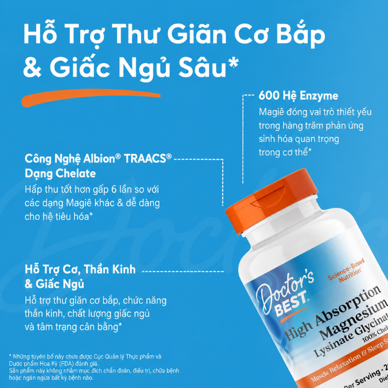 Doctor's Best Magnesium Glycinate 240 Viên