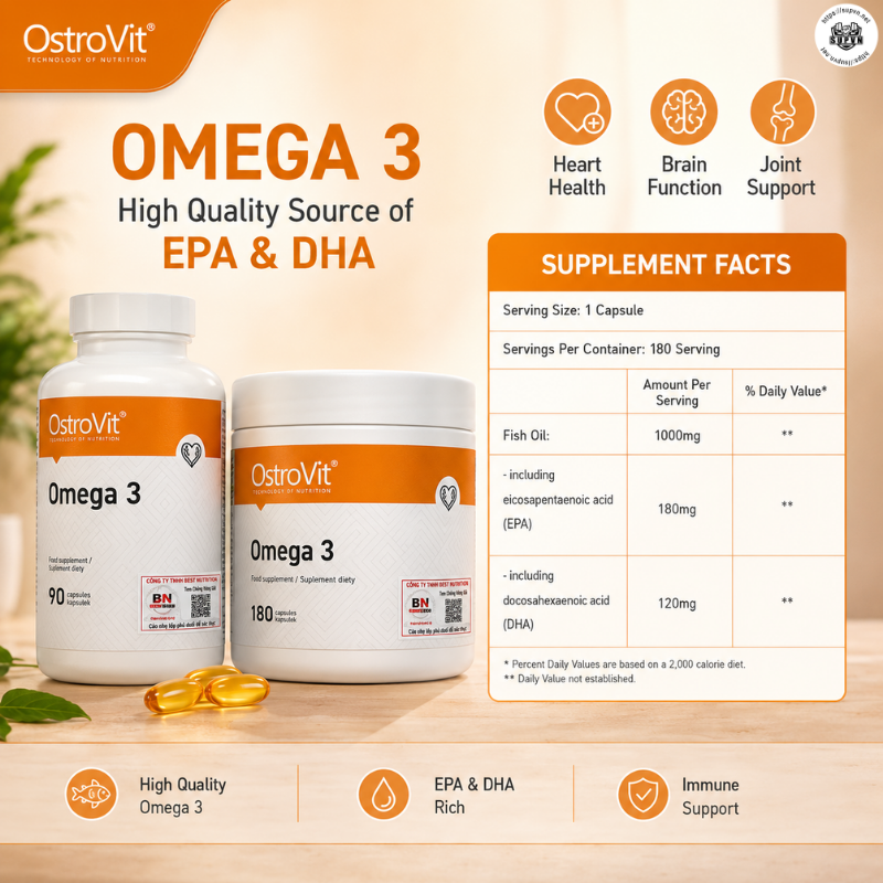 Ostrovit Omega 3 180 viên