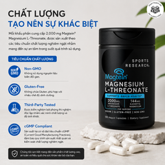 Sports Research Magnesium L-Threonate Magtein 2000mg 135 Viên