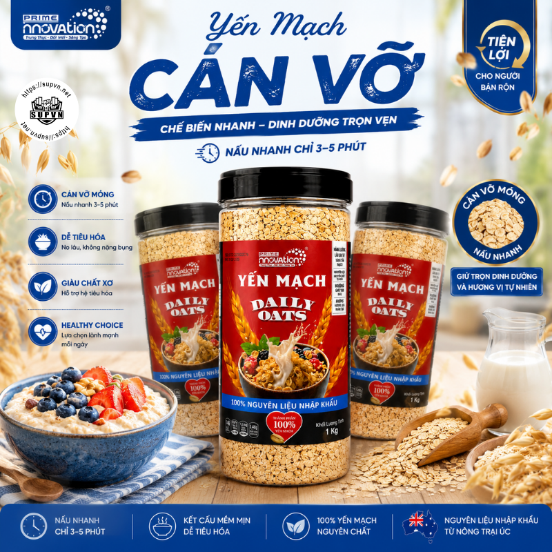 Yến Mạch Innovation Daily Oats 1kg - Quick Minute