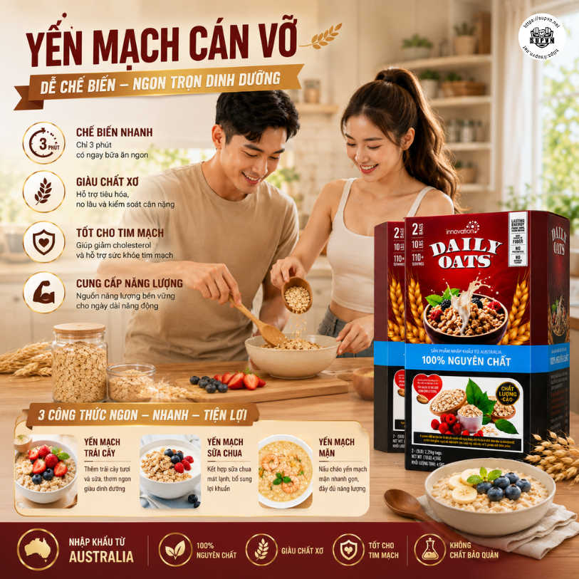 Yến Mạch Innovation Daily Oats 4.52kg - Quick Minute