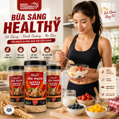Yến Mạch Innovation Daily Oats 1kg – Old Fashioned Cán Dẹt