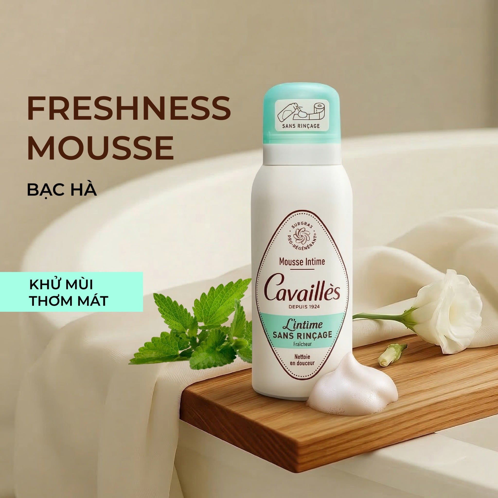 Cavaillès Freshness Mousse - Dung Dịch Vệ Sinh Dạng Bọt 