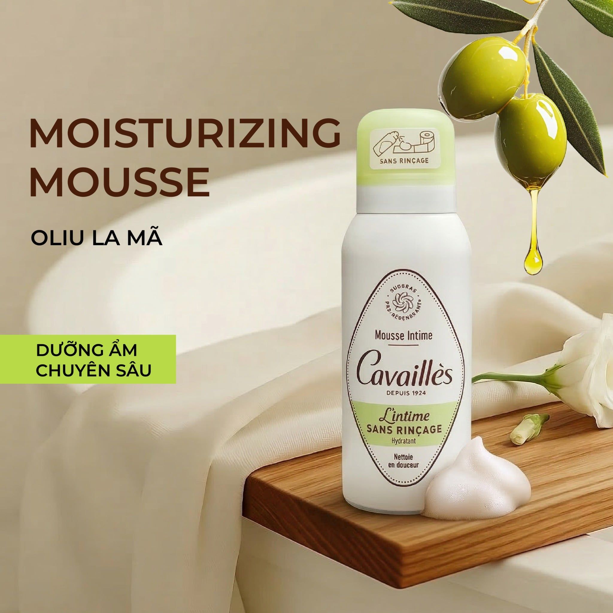  Cavaillès Moisturizing Mousse - Dung Dịch Vệ Sinh Dạng Bọt 