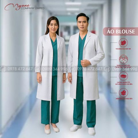Áo Bác sĩ Nữ dài Tay