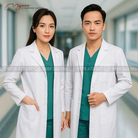 Áo Bác sĩ Nam dài Tay