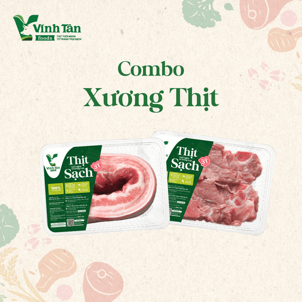  COMBO XƯƠNG THỊT (2 loại thịt) 