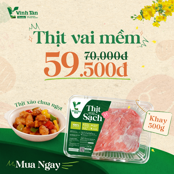  THỊT VAI MỀM - THỊT TƯƠI DEAL SỐC GIẢM 15% 