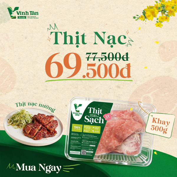  THỊT NẠC HEO - THỊT TƯƠI DEAL SỐC GIẢM 10% 