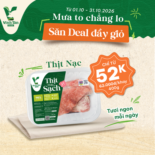  THỊT NẠC HEO 400G | DEAL SỐC GIẢM 15% 