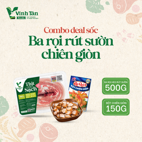  COMBO BA RỌI RÚT SƯỜN CHIÊN GIÒN | DEAL SỐC 
