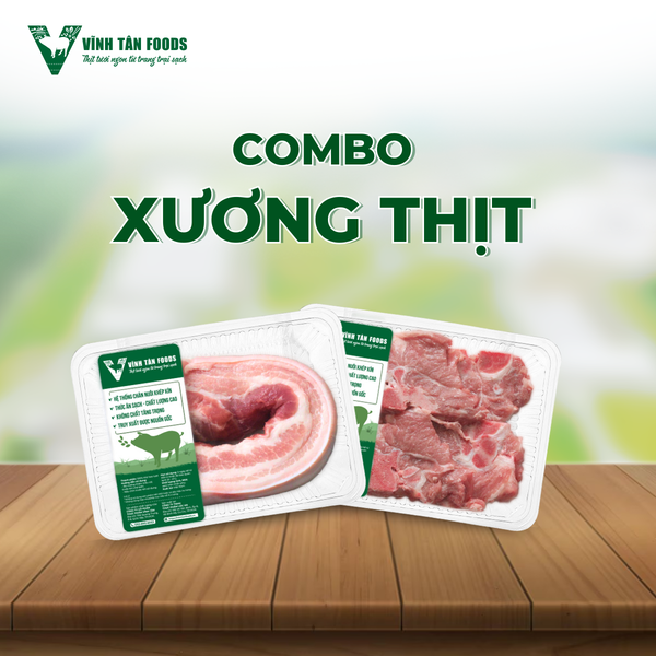  Combo xương thịt (2 loại thịt) 