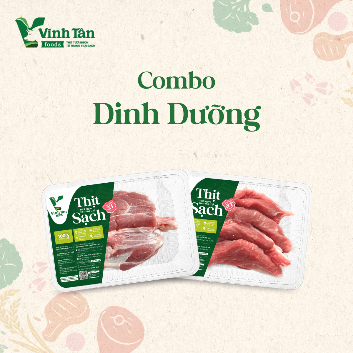  COMBO DINH DƯỠNG (2 loại thịt) 