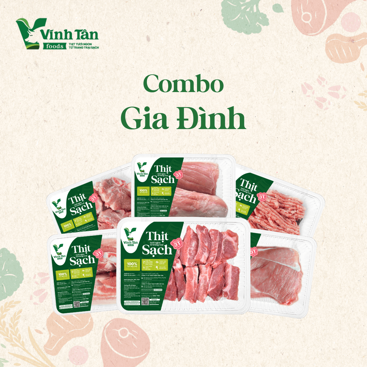  COMBO GIA ĐÌNH (6 loại thịt) 