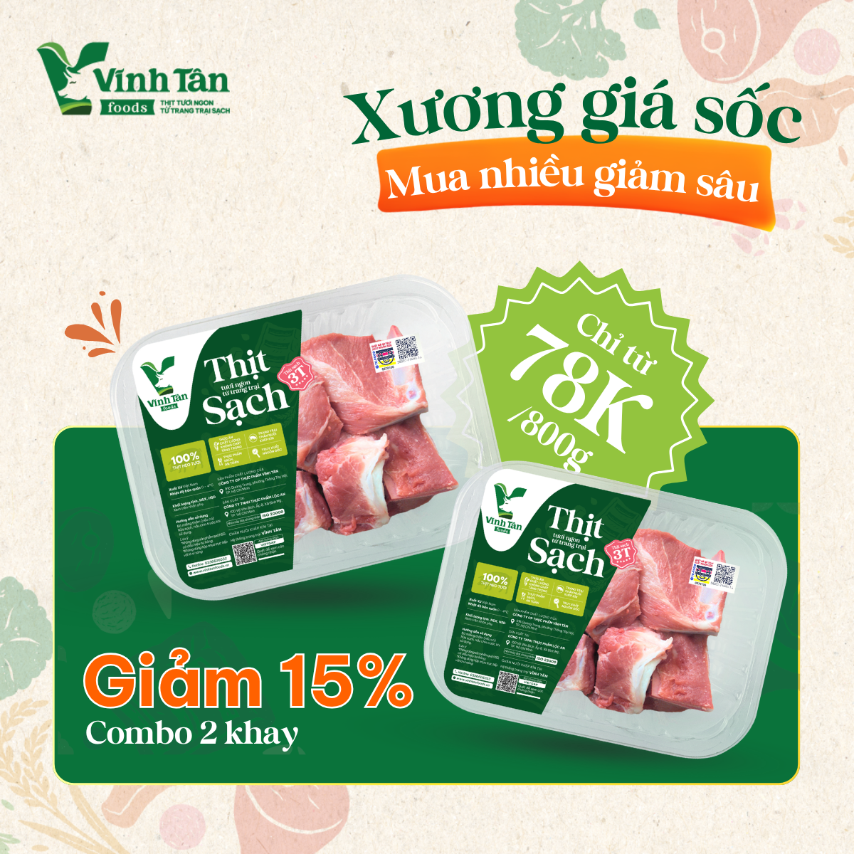  XƯƠNG GIÁ HEO | MUA NHIỀU GIẢM SÂU ĐẾN 20% 