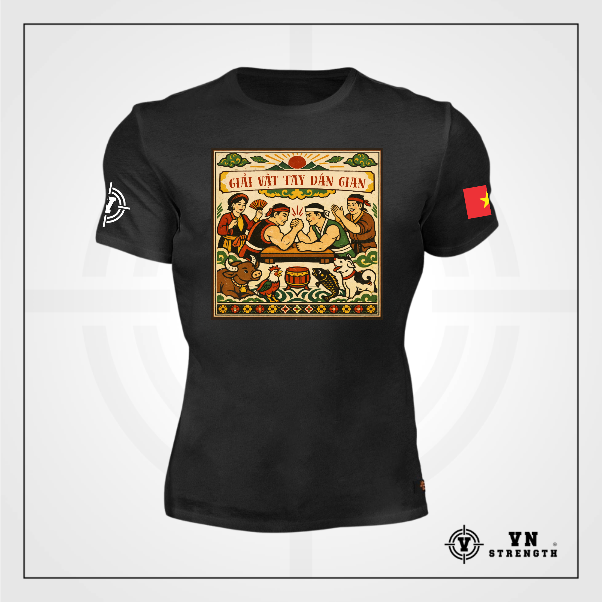 Áo Phông Giải Vật Tay Dân Gian 2026︱Folk Armwrestling T-shirt ︱AVT-002